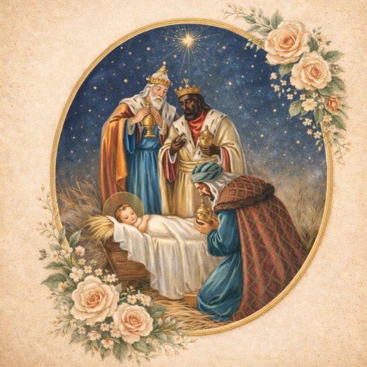Religious Epiphany Three Kings Prayer Jesus シーズンカード