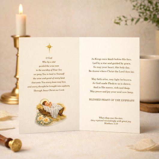 Religious Epiphany Three Kings Prayer Jesus シーズンカード