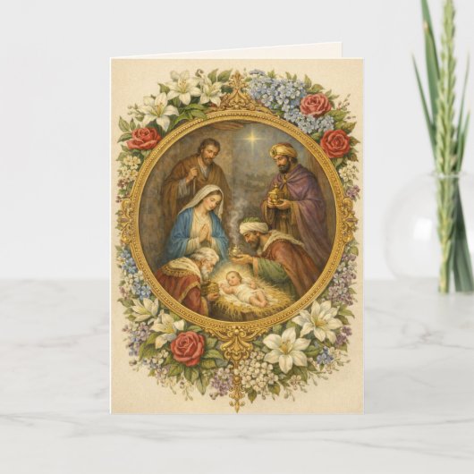 Religious Epiphany Three Kings Prayer Jesus シーズンカード (正面)