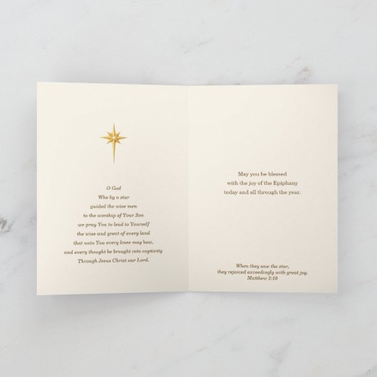 Religious Epiphany Three Kings Prayer Jesus シーズンカード (内部)