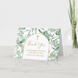 Religious Eucalyptus greenery Thank you card サンキューカード