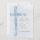 religious event blue cross thank you Card カード (正面)