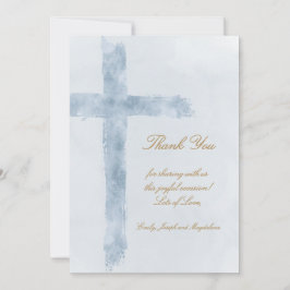religious event blue cross thank you Card カード