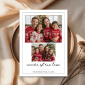 Religious Family Christmas Card Wonder of His Love シーズンカード