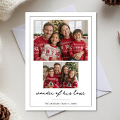 Religious Family Christmas Card Wonder of His Love シーズンカード