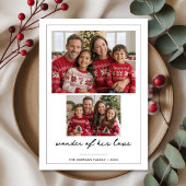 Religious Family Christmas Card Wonder of His Love シーズンカード