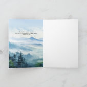 Religious Father’s Day Blue Watercolor Nature カード (内部)