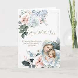 Religious Floral Mothers Day Prayer カード