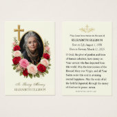 Religious Funeral Memorial Photo Prayer  (正面&裏面)