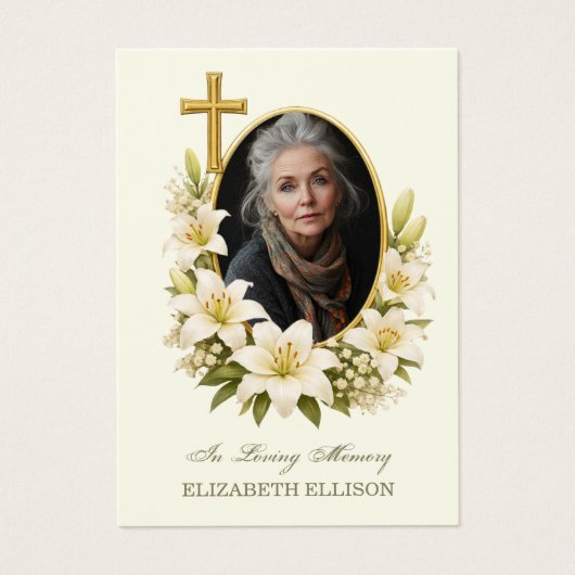 Religious Funeral Memorial Photo Prayer (正面)