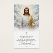 Religious Hail Mary Prayer Jesus Funeral Card (正面)