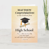 Religious High School Graduation Name Starburst カード (正面)