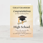 Religious High School Graduation Name Starburst カード (正面)