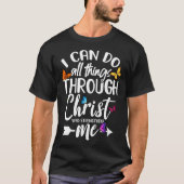 Religious I Can Do All Things Through Christ Butte Tシャツ (正面)