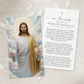 Religious Jesus Remembrance Sympathy Prayer Card