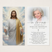 Religious Jesus The Lord's Prayer Card (正面&裏面)