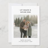Religious Let Heaven & Nature Sing Family Photo シーズンカード (正面)