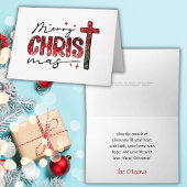 Religious "Merry Christ-mas" Christmas Card カード