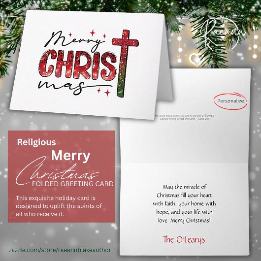 Religious "Merry Christ-mas" Christmas Card カード
