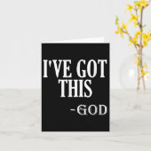 Religious Motivational Saying I've Got This - God  カード (黄色い花)