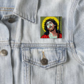 Religious Pop Art Crown of Thorns Halftone Comic P 缶バッジ (インサイチュ)