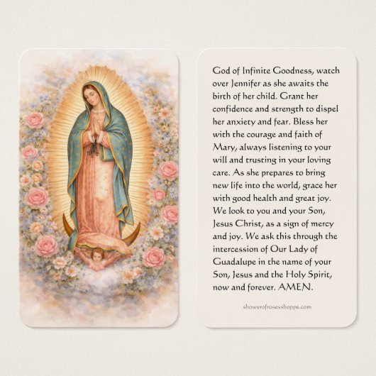 Religious Pregnancy Prayer Guadalupe Catholic  (正面&裏面)