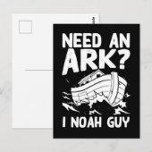 Religious Pun Christian Noah Ark ポストカード (正面/裏面)