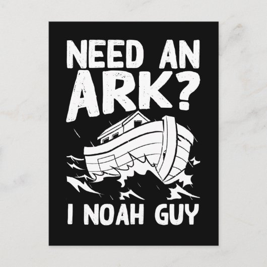 Religious Pun Christian Noah Ark ポストカード (正面)
