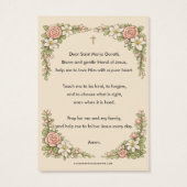 Religious St. Maria Goretti Prayer Floral (裏面)