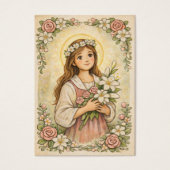 Religious St. Maria Goretti Prayer Floral (正面)