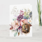 Religious St. Padre Pio Flowers Rosary カード (正面)
