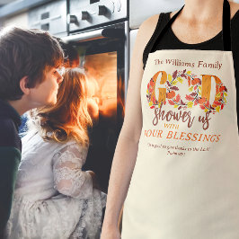 Religious Thanksgiving Dinner Faith Bible Quote エプロン