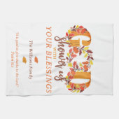 Religious Thanksgiving Dinner Faith Bible Quote キッチンタオル (横)
