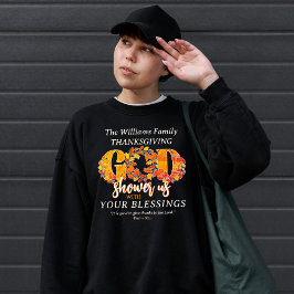 Religious Thanksgiving Dinner Faith Bible Quote スウェットシャツ