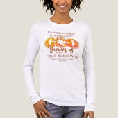 Religious Thanksgiving Dinner Faith Bible Quote トライブレンドＴシャツ (正面)