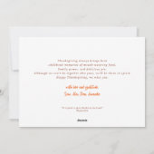 Religious Thanksgiving Faith Bible Quote シーズンカード (裏面)