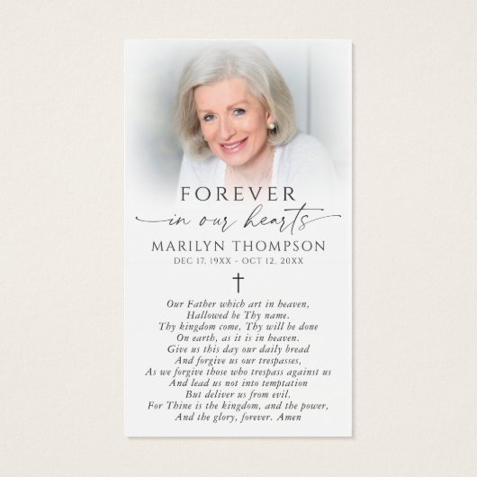 Religious The Lord's Prayer Jesus Prayer Card (裏面)