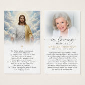 Religious The Lords Prayer Jesus Sympathy Card (正面&裏面)
