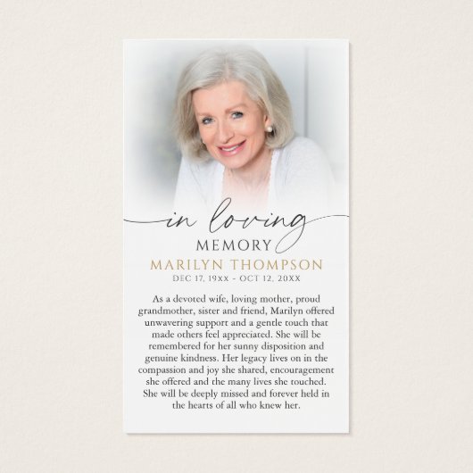 Religious The Lords Prayer Jesus Sympathy Card (裏面)