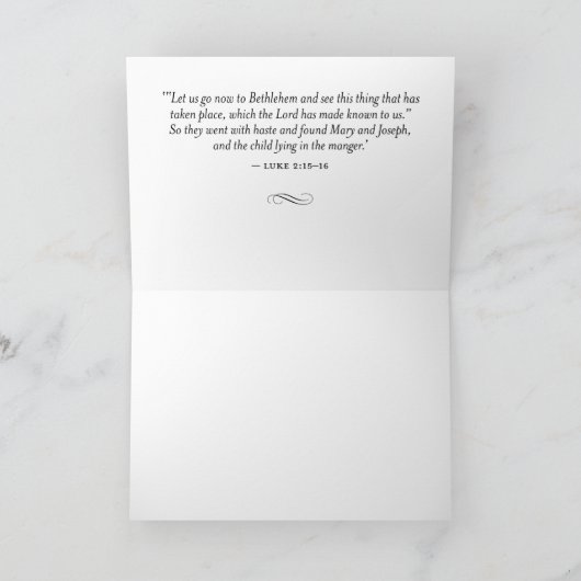 Religious Themed Christmas Card カード (内部)