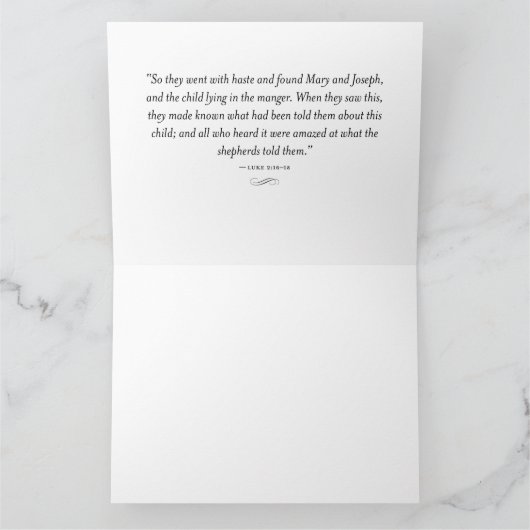 Religious Themed Christmas Card カード (内部)