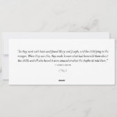 Religious Themed Christmas Card シーズンカード (裏面)