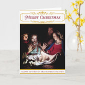 Religious Themed Nativty カード (黄色い花)