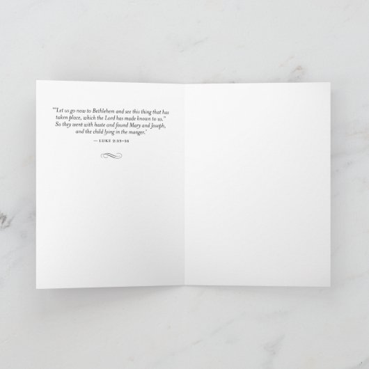 Religious Themed Nativty カード (内部)