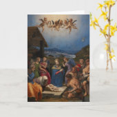 Religious Themed Nativty カード (黄色い花)