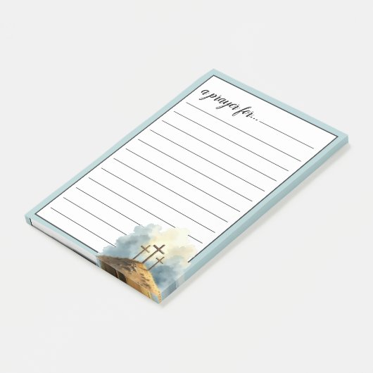 Religious Three Crosses War Room Prayer ポストイット (アングル)