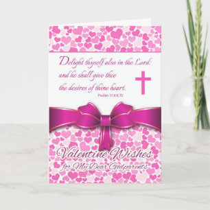 Religious Valentine for Godparents, Psalm 37:4 シーズンカード