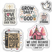 Religious Valentine Precut Stickers シール (正面)