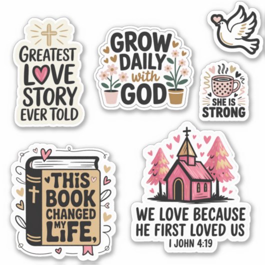 Religious Valentine Precut Stickers シール (正面)
