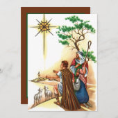 Religious Vintage Christmas Shepherds シーズンカード (正面/裏面)